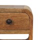 Extra Mini Oak-Ish Curve Nachttisch mit offenem Fach