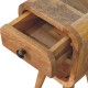 Extra Mini Oak-Ish Curve Nachttisch mit offenem Fach