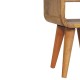 Extra Mini Oak-Ish Curve Nachttisch mit offenem Fach