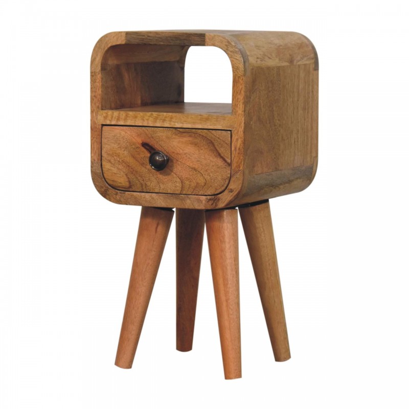 Мини-прикроватная тумба Curved Oak-Ish с нишей