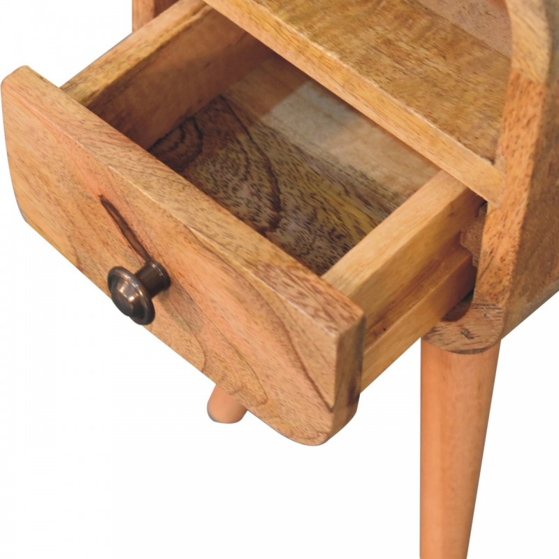 Мини-прикроватная тумба Curved Oak-Ish с нишей