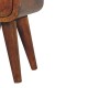 Extra Mini Chestnut Curve Nachttisch mit offenem Fach