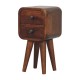 Мини-прикроватная тумба Extra Mini Curved Chestnut с 2 ящиками