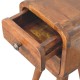 Мини-прикроватная тумба Extra Mini Curved Chestnut с 2 ящиками