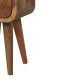 Extra Mini Curved Oak-Ish Mango Wood Nightstand