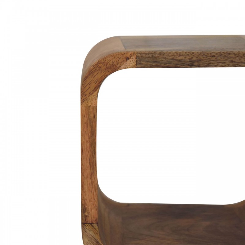 Extra Mini Minimalist Oak-Ish Open Shelf Nightstand