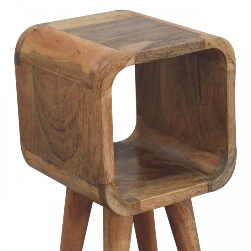 Extra Mini Minimalist Oak-Ish Open Shelf Nightstand