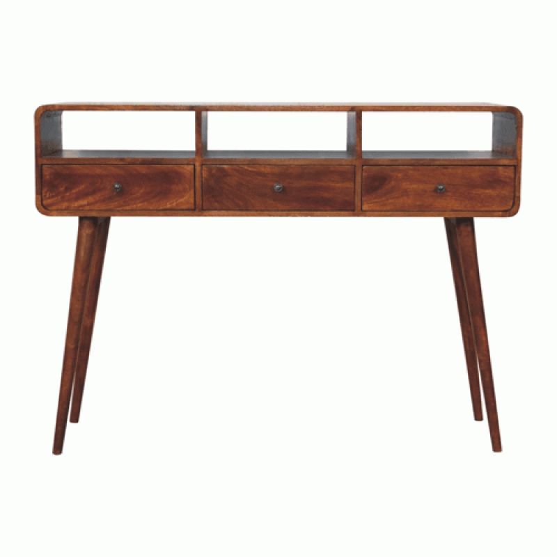Консольный стол Triple Curved Chestnut