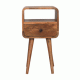 Компактная прикроватная тумба Mini Curved Oak-Ish с нишей