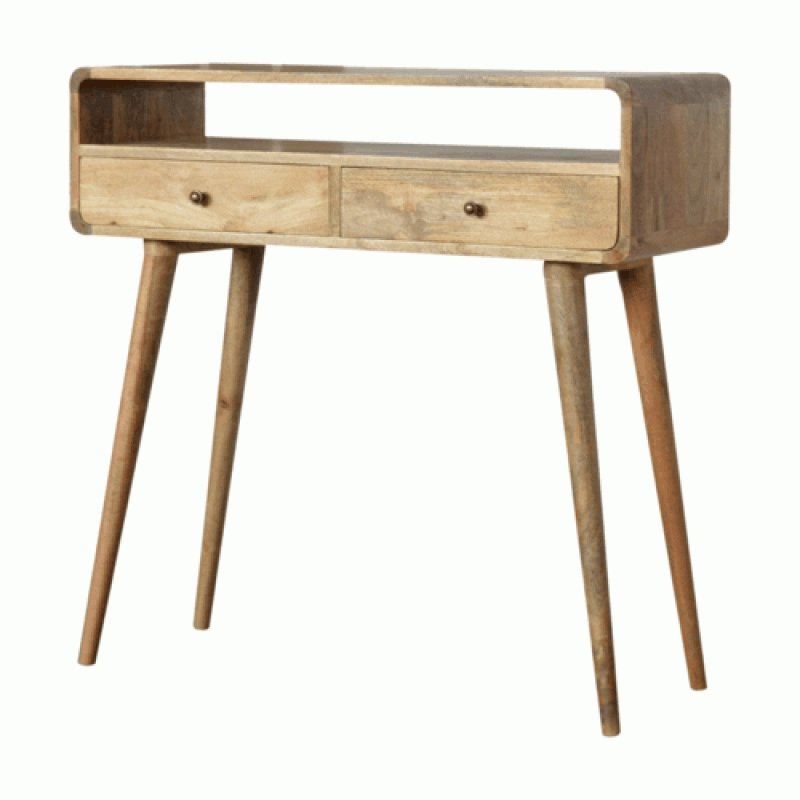 Консольный столик Curved Oak-Ish из массива манго