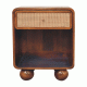 Chestnut Open Woven Bedside Table