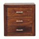 Luca Chestnut Nachttisch mit 3 Schubladen