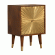 Manila Gold Chestnut Nachttisch mit Messingfronten
