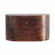 Lunar Chestnut Floating Nachttisch mit 2 Schubladen