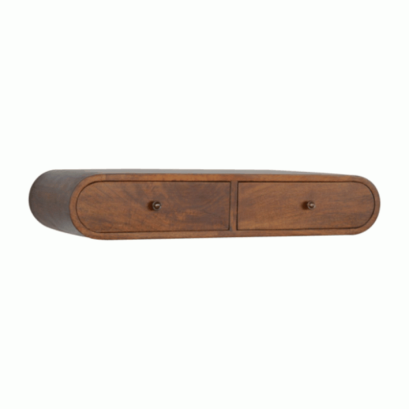 Подвесная консоль Curved Chestnut с 2 ящиками