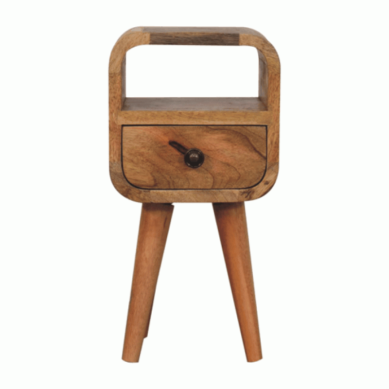 Мини-прикроватная тумба Curved Oak-Ish с нишей