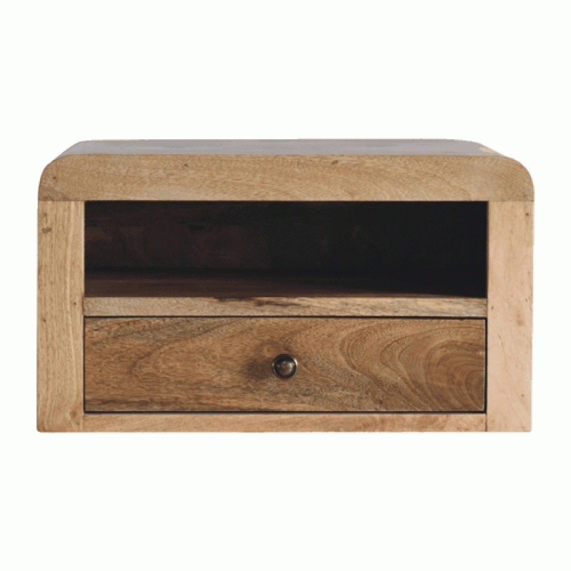 Chunky Oak-Ish Floating Bedside Table
