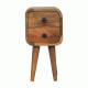 Extra Mini Curved Oak-Ish Mango Wood Nightstand