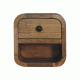 Extra Mini Curved Oak-Ish Nachttisch mit offener Ablage