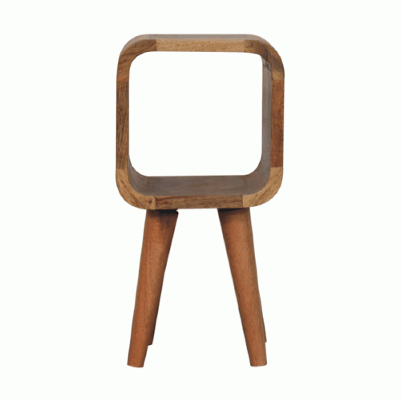 Extra Mini Minimalist Oak-Ish Open Shelf Nightstand