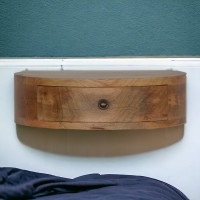 Abgerundeter Wand-Nachttisch Oak-Ish