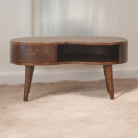 Chestnut Rounded Coffee Table