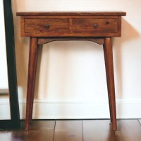 Компактная консоль Mini Chestnut Nordic с 2 ящиками