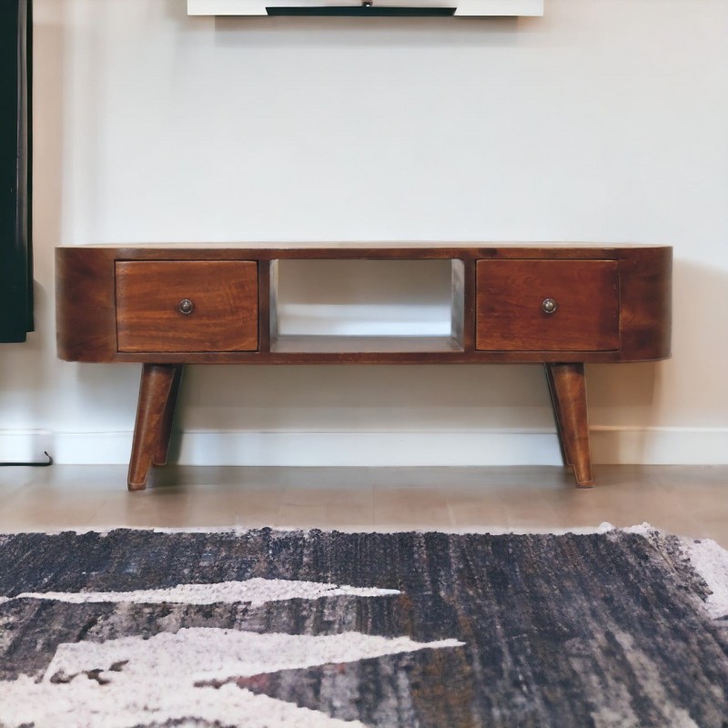 Журнальный столик Chestnut Rounded с открытой полкой