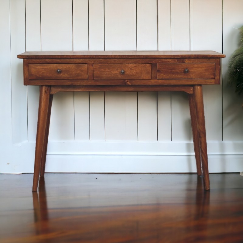 Большая консоль Chestnut Nordic с 3 ящиками