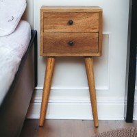 Компактная прикроватная тумба Mini Oak-Ish Nordic с 2 ящиками