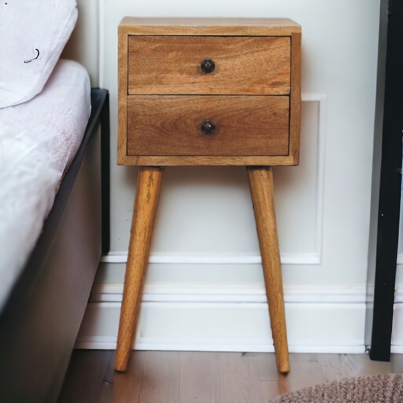Компактная прикроватная тумба Mini Oak-Ish Nordic с 2 ящиками