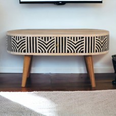 Журнальный столик Edessa Bone Inlay из массива манго
