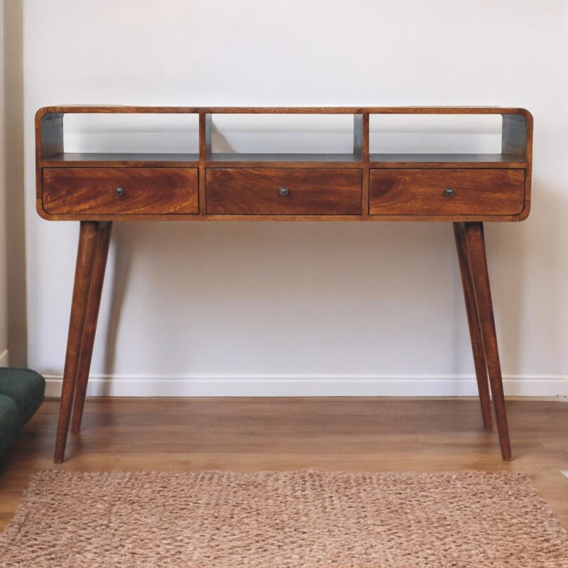 Консольный стол Triple Curved Chestnut
