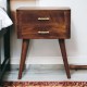 Chestnut T-Bar Nordic Bedside Table