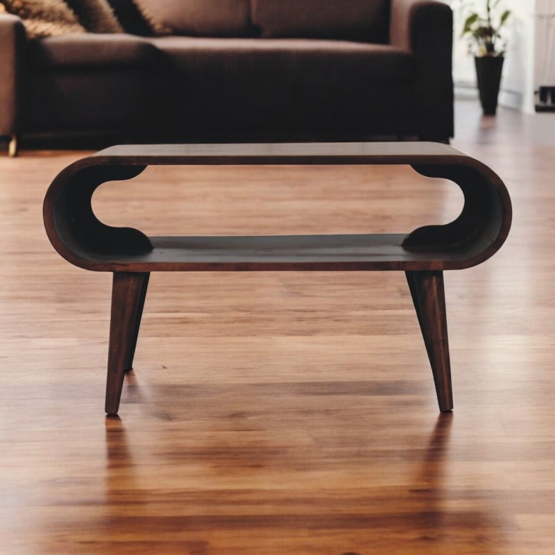 Offener California Walnut Couchtisch