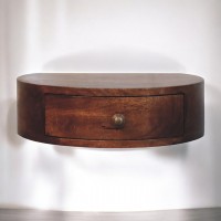 Honey Caramel Floating Bedside Table