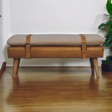 Скамья Bouclé из буйволиной кожи Tan