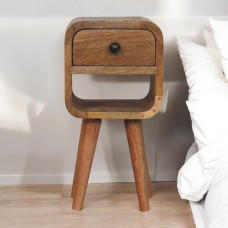 Мини-прикроватная тумба Extra Mini Oak-Ish Curve с открытой нишей
