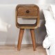 Extra Mini Oak-Ish Curve Nachttisch mit offenem Fach
