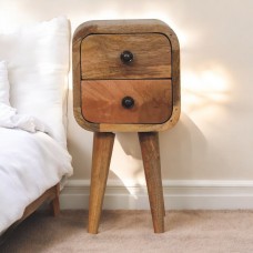 Мини-прикроватная тумба Extra Mini Curved Oak-Ish с 2 ящиками