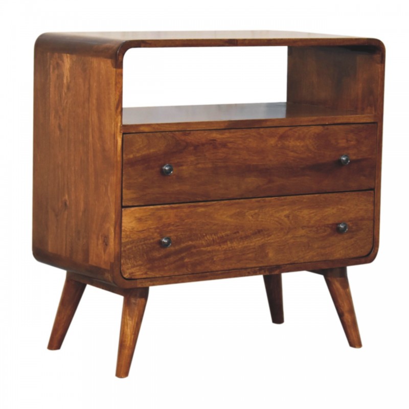 Консоль Curved Nordic Charm в оттенке Chestnut