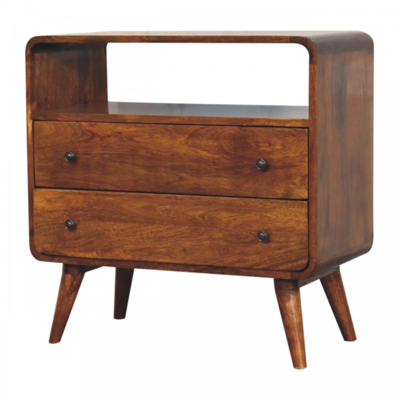 Консоль Curved Nordic Charm в оттенке Chestnut