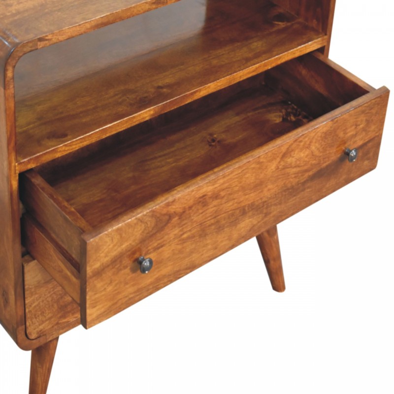 Консоль Curved Nordic Charm в оттенке Chestnut