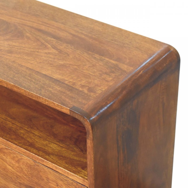 Консоль Curved Nordic Charm в оттенке Chestnut