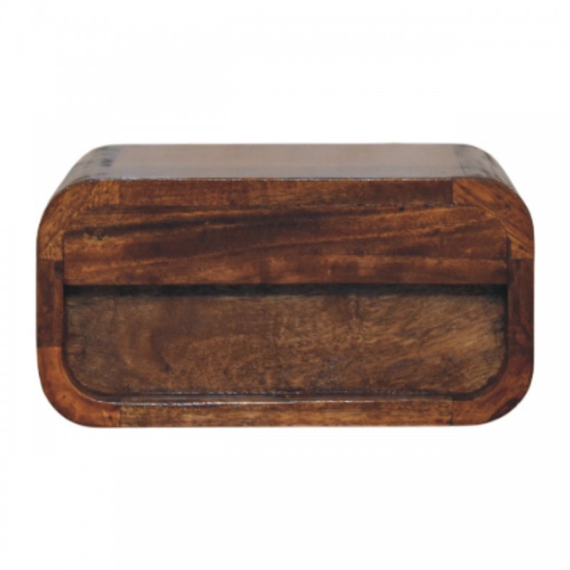 Avora Wall-Mounted Chestnut Wood Nightstand
