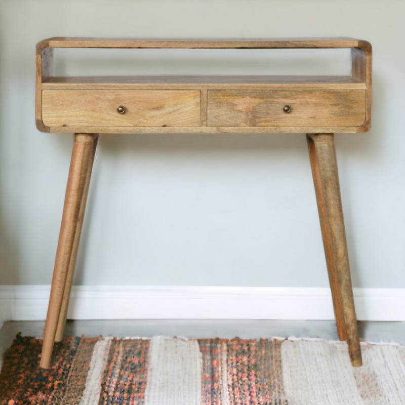 Консольный столик Curved Oak-Ish из массива манго