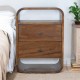 Chestnut Curved Edge Nachttisch mit 2 Schubladen