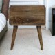 Curved Grey Washed Nachttisch