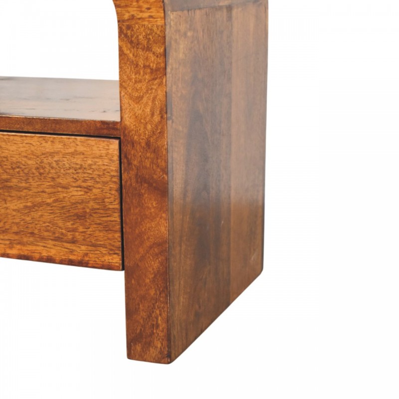 Darcy Chestnut Premium Nachttisch mit Schublade und Ablagefach