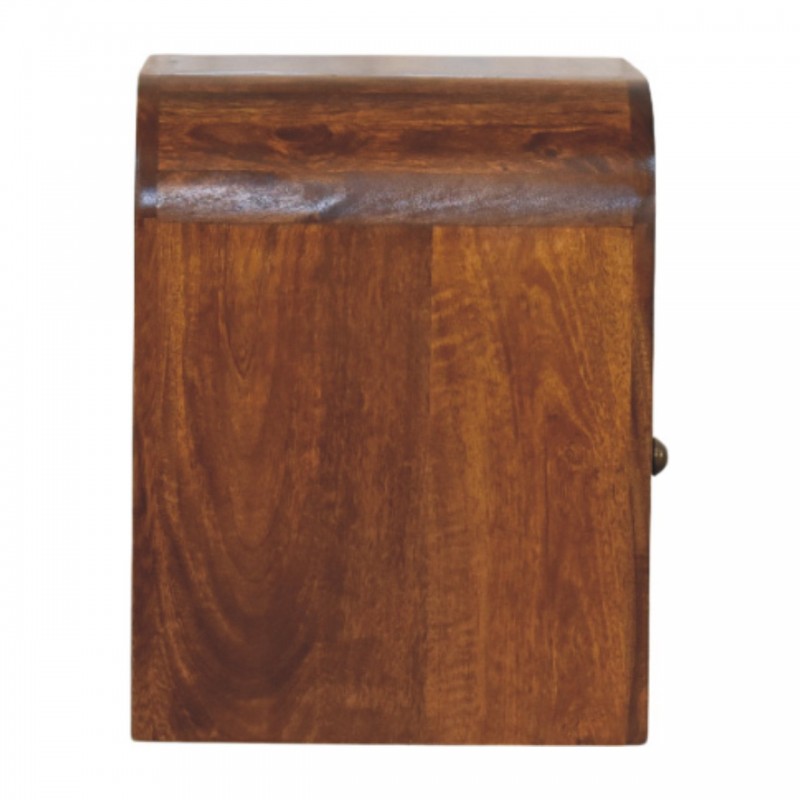 Darcy Chestnut Premium Nachttisch mit Schublade und Ablagefach